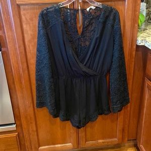 Black lace romper
